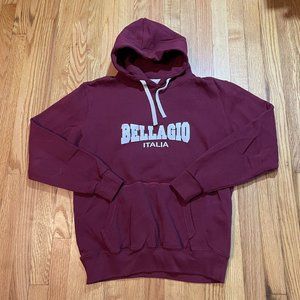 Vintage BELLAGIO ITALIA Mens Hooded Sweatshirt Vacation Hoodie Size Large